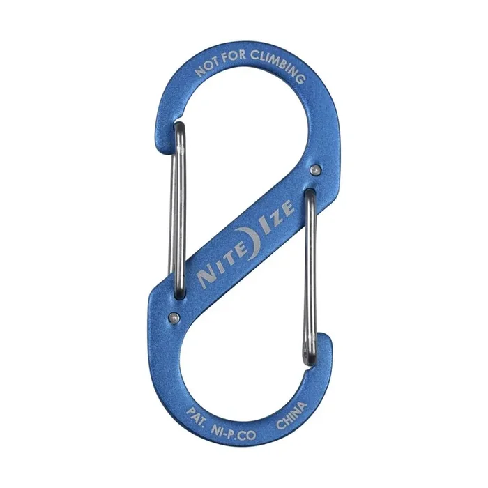 1 s-biner moschettone doppio in acciaio inox blu