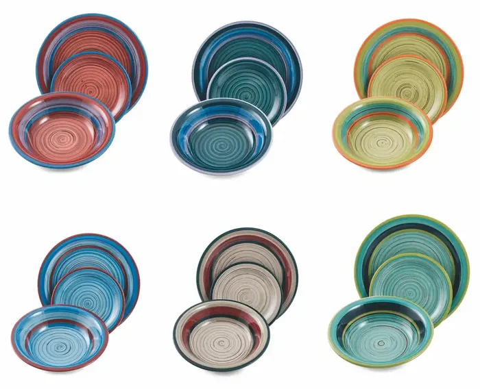 18-teiliges Geschirrservice aus Soriani Menorca Multicolor Stoneware