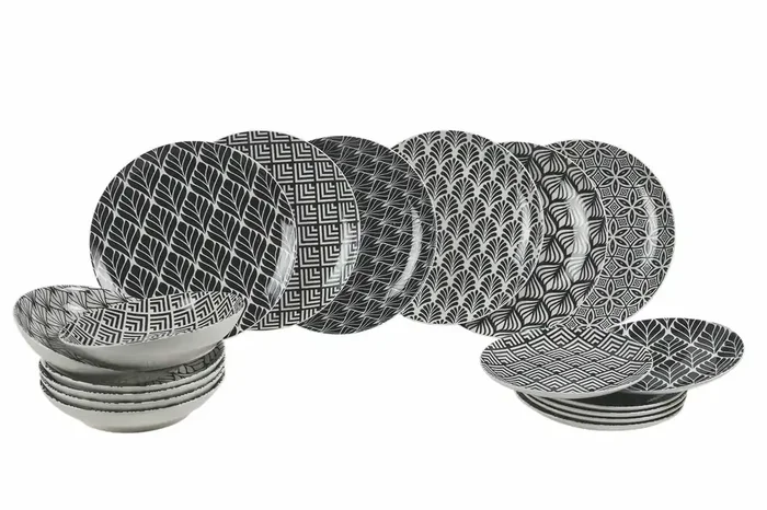 18-teiliges Tafelservice aus Porzellan für 6 verschiedene Tischplätze Villa d‘Este Home Tivoli Deco Life