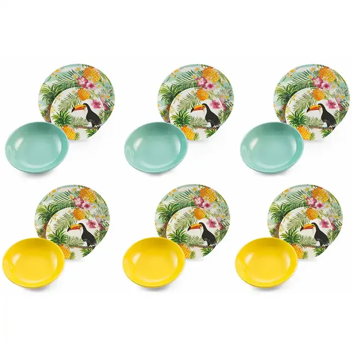 18-teiliges Tafelservice aus Porzellan und Steingut Villa d‘Este Costarica