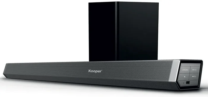 2.1 Soundbar mit kabellosem Subwoofer 80W Kooper Blues Lautsprecher Schwarz