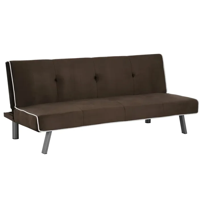 2-Sitzer Schlafsofa aus braunem Stoff 170x76x72,5 cm