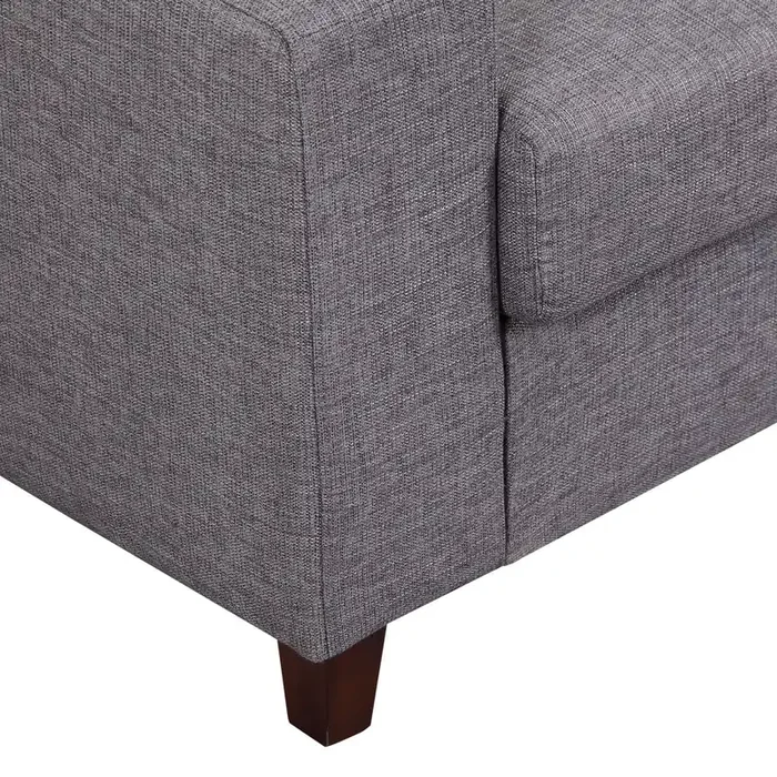 2-Sitzer-Sofa aus grauem Leinen 146 x 78 x 84 cm