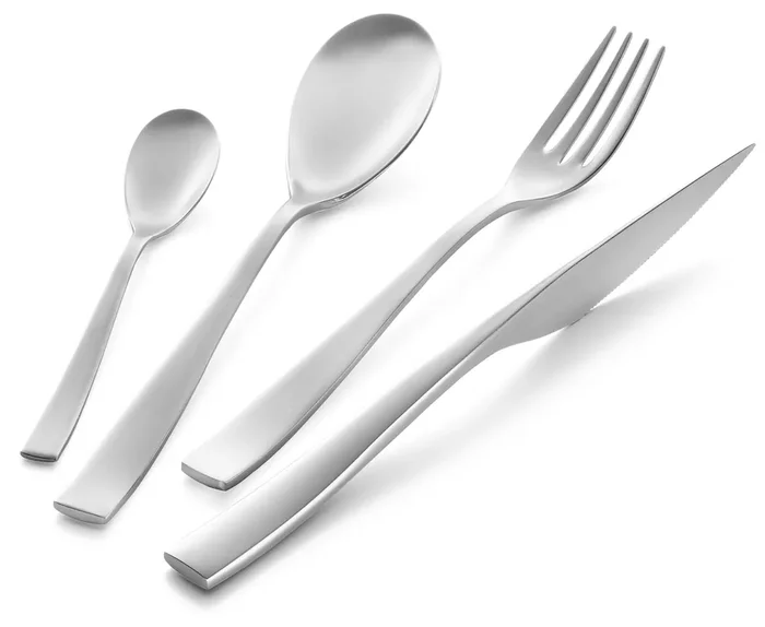 24-teiliges Besteckset aus sandgestrahltem Eme Etoile-Stahl
