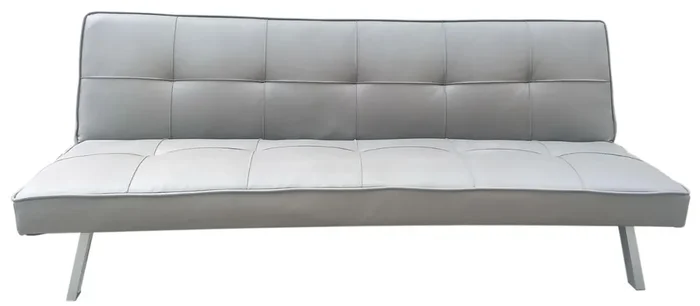 3-Sitzer Schlafsofa 81 x 71 x 178 cm in Kunstleder Motti Clarelle Grey