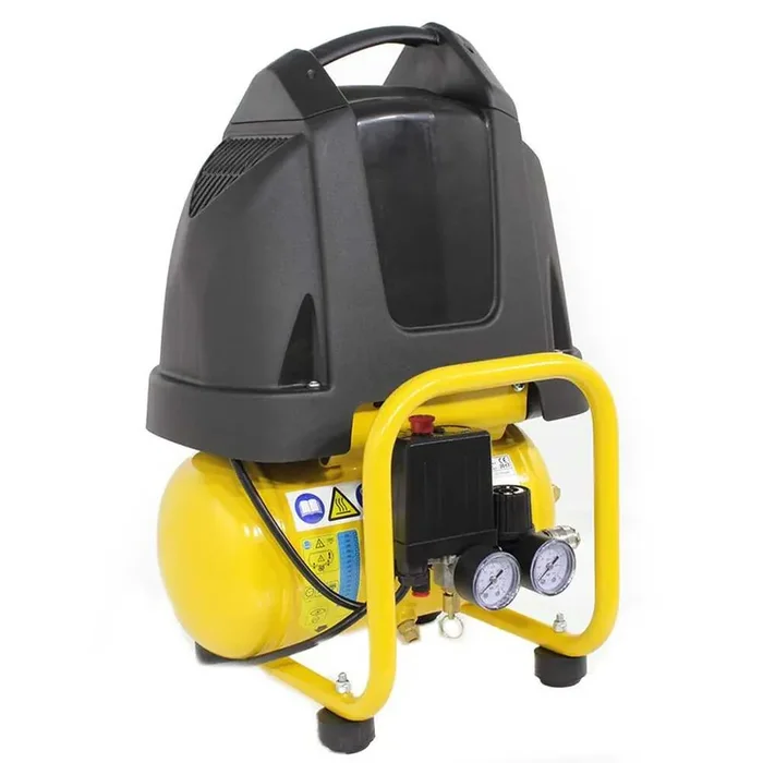ABAC VENTO B15 – Compressore aria elettrico portatile monofase, oil-less – Motore 1.5 HP – 6 lt