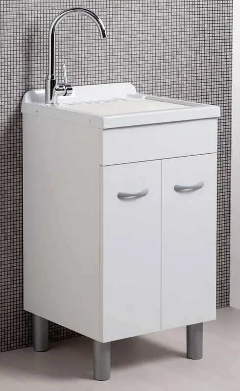 ABS-Schrank 2 Türen Ambrosini Doris Mattweiß Verschiedene Größen – 50x40cm