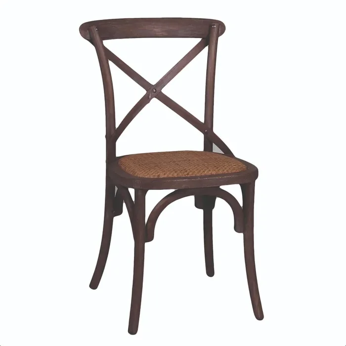 Adami Cross Hellgrauer Holzstuhl 51x55H46,5 /89cm