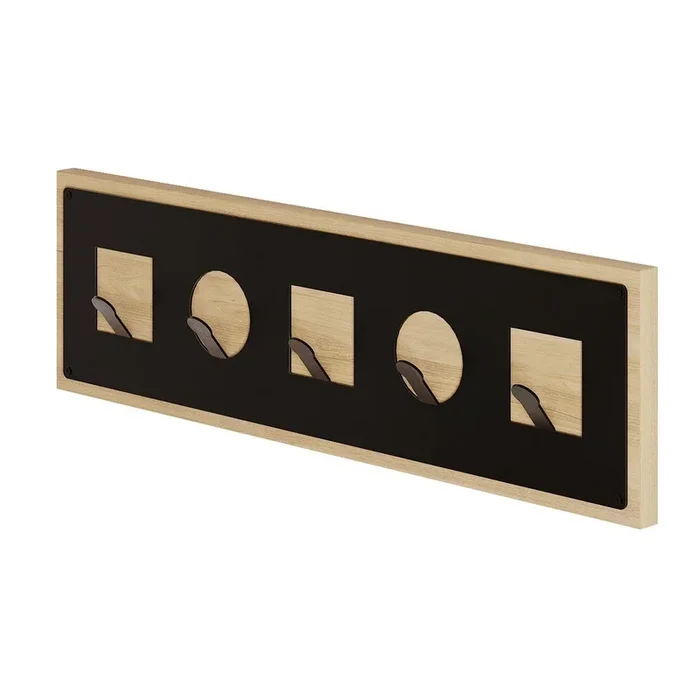 Appendiabiti da parete decorato in legno di rovere L54,4 cm – ICON