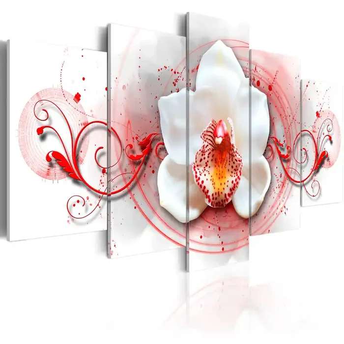 Artwork – Orchidee – Expressives Rot 100x50cm Erroi – 100 x 50 cm