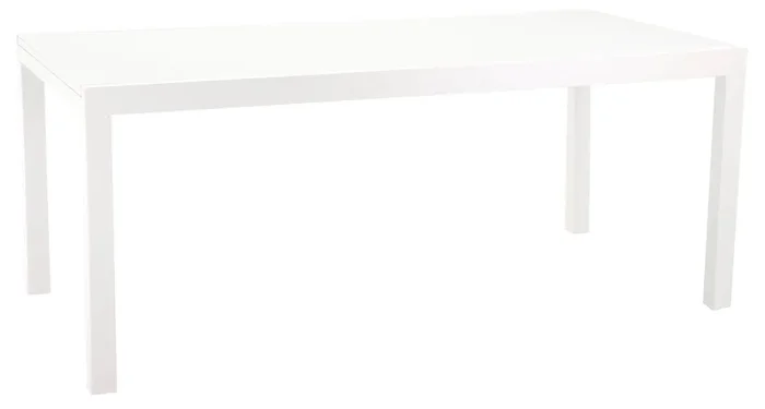 Ausziehbarer Gartentisch 160 /220x90x75 cm in White Boise Aluminium