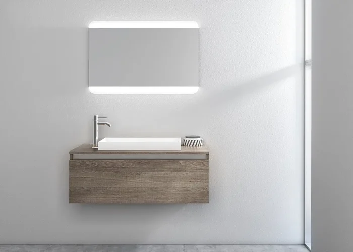 Badezimmer-Hängeschrank 100 cm TFT Ibiza Light Tobacco 2