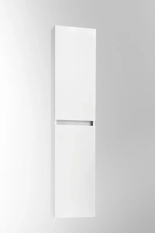 Badsäule 35 x 18 x 160 cm in mattweißem Ibiza-TFT-Holz