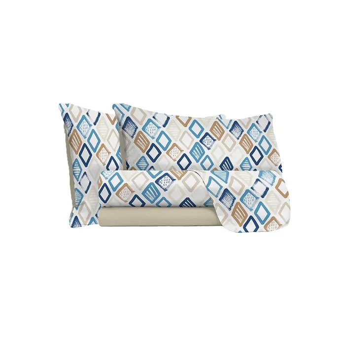 Bettlaken-Set mit Aufdruck oben und unten und Jolly-Kissenbezügen in verschiedenen Größen – Single