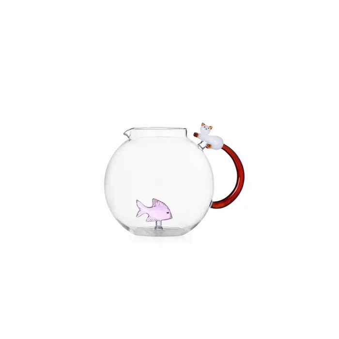 Brocca Pesce Rosa & Gatto Bianco Coda Ambra Tabby Cat – Ichendorf