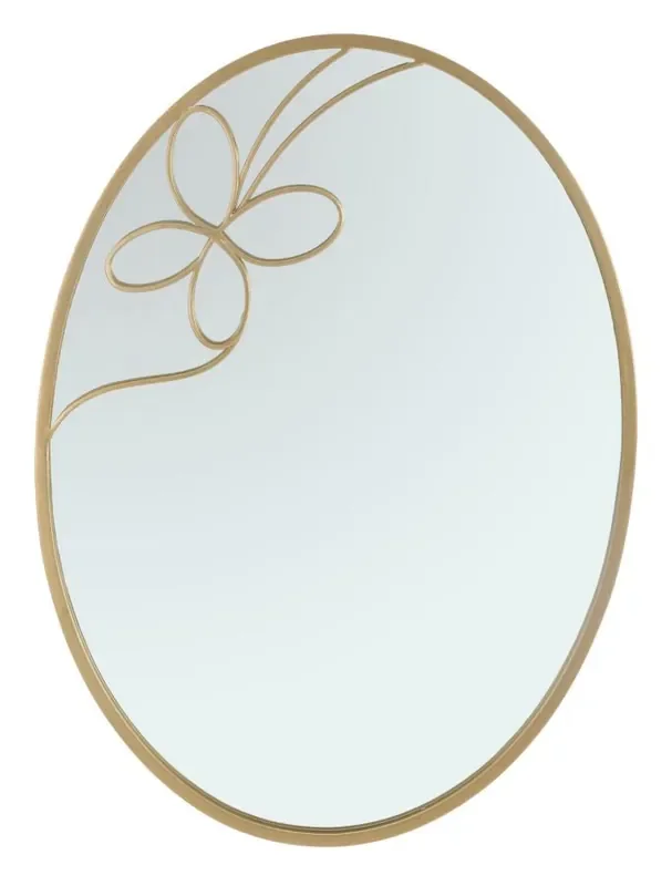 Butterfly Line Gold Spiegel 66x3x90 cm aus MDF in Eisen und Gold