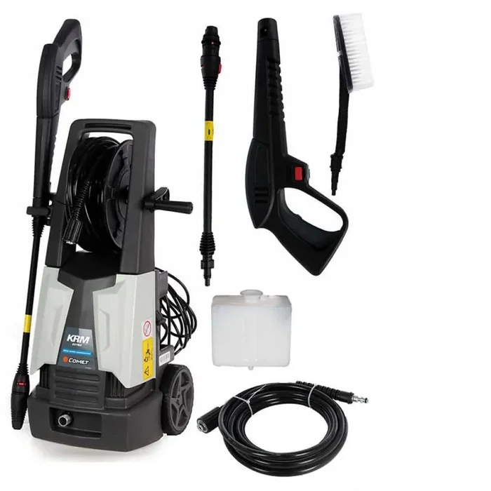 Comet KRM 1100 Extra – Idropulitrice ad acqua fredda – 360 lt/h -125 bar – con avvolgitubo