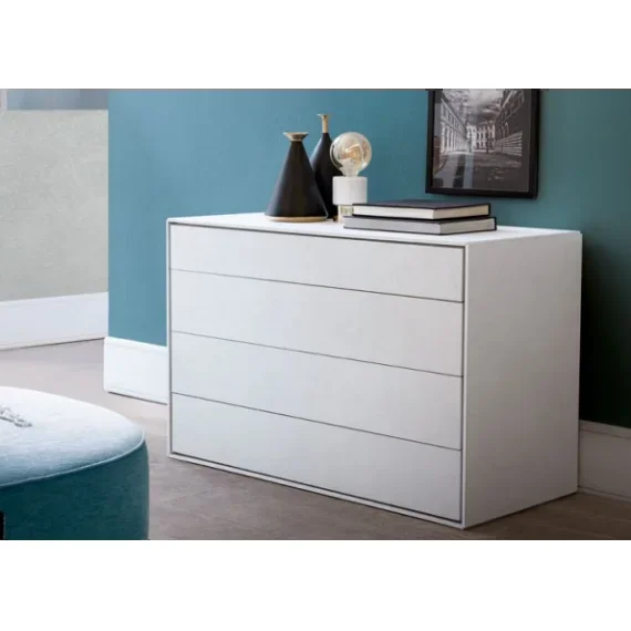 Comò moderno 4 cassetti Poker 10 Basic