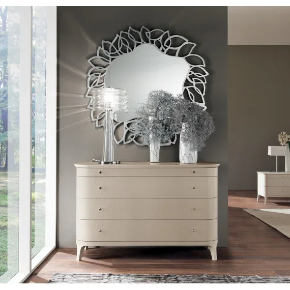 Comò Rosa Charme sagomato con piedini Le Fablier Melograno