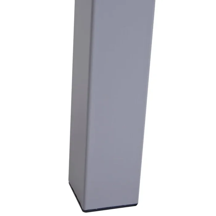 Esstisch mit ausziehbarem Tisch und 4 Stühlen aus Stahl und grauem Holz