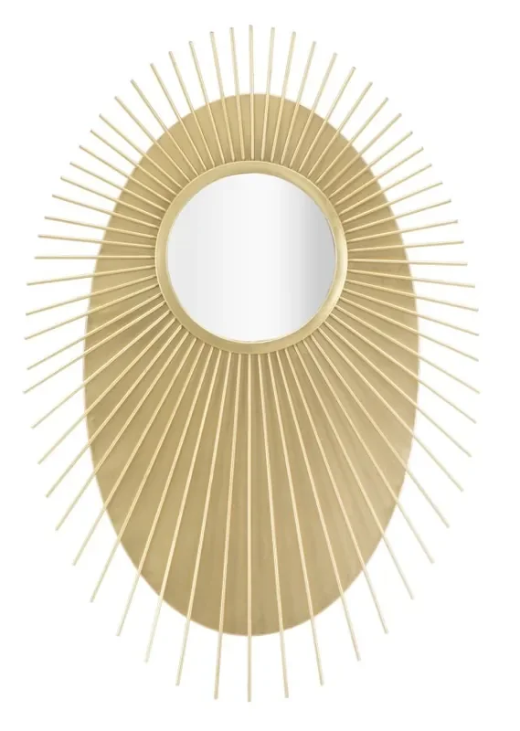 Eye Glam Spiegel 75x8x110,5 cm aus MDF in Eisen und Gold