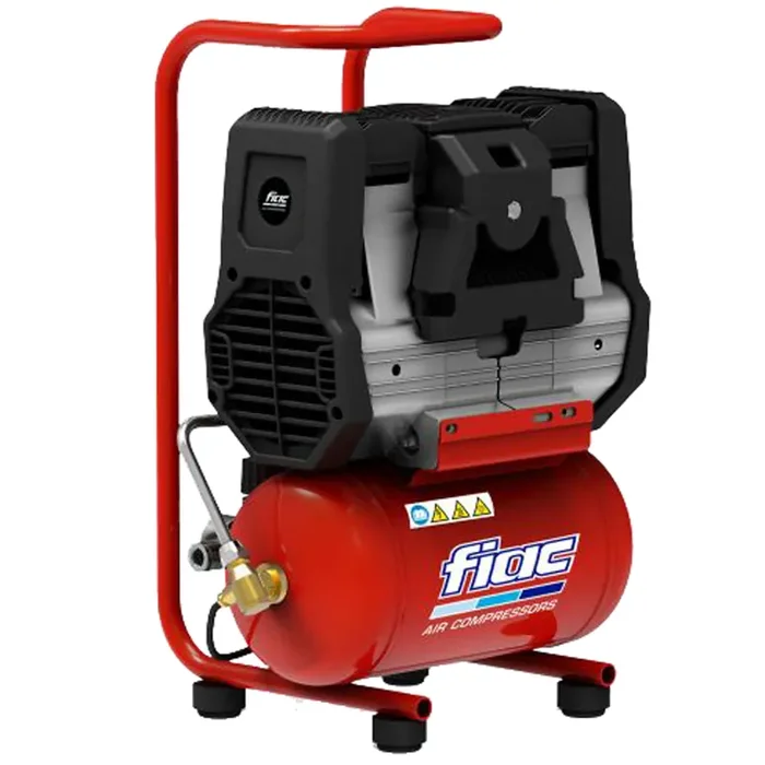 FIAC Silent XS88 – Compressore aria elettrico monofase silenziato, oil-less – Motore 0.75 HP – 6 lt