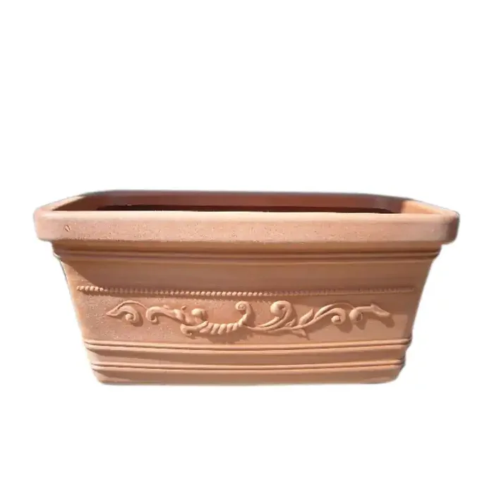 FIORIERA CASSETTA PRESTIGE FESTONATA IN RESINA 100 CM