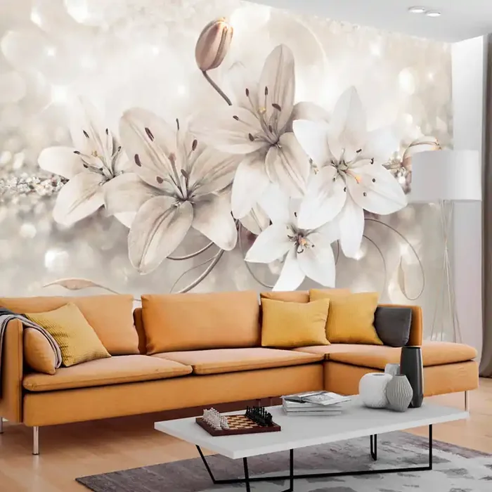 Fototapete – Diamond Lilies Wallpaper Erroi – 300 x 210 cm