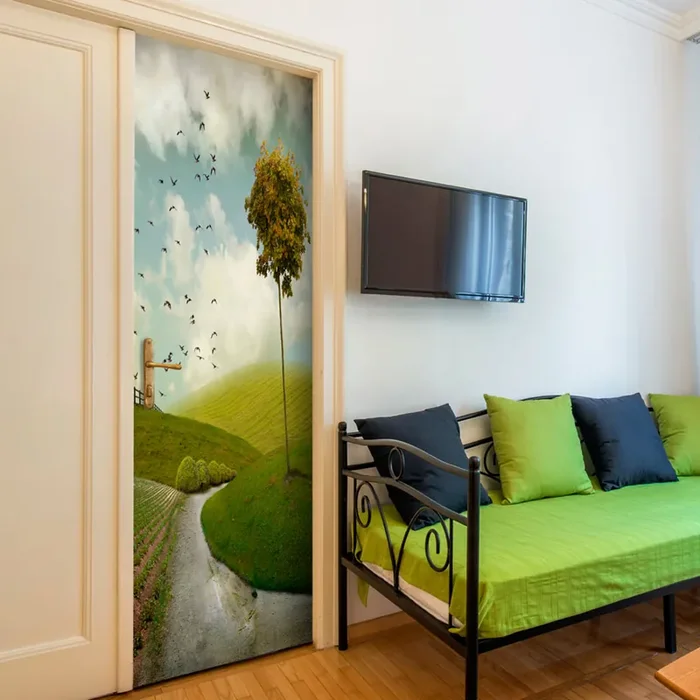 Fototapete Tür – Ländliche Landschaft 90x210cm Erroi