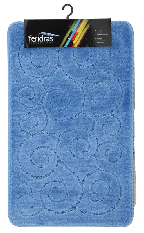 Gelockter Polypropylen-Teppich Parure Hellblau