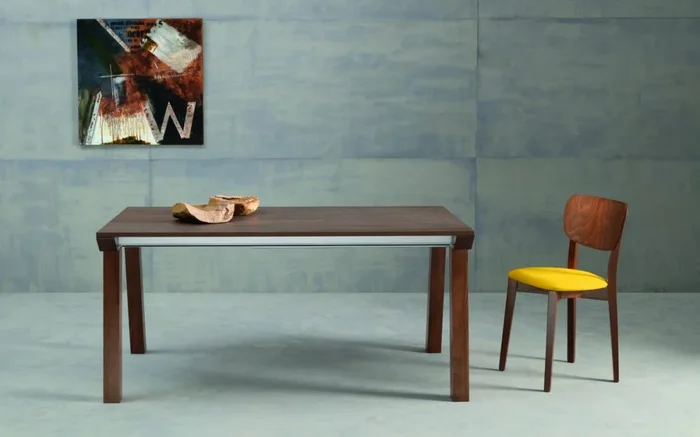 Genius – Tavolo moderno da pranzo allungabile Eurosedia gambe in legno cm 160/295x85x77h – vari colori