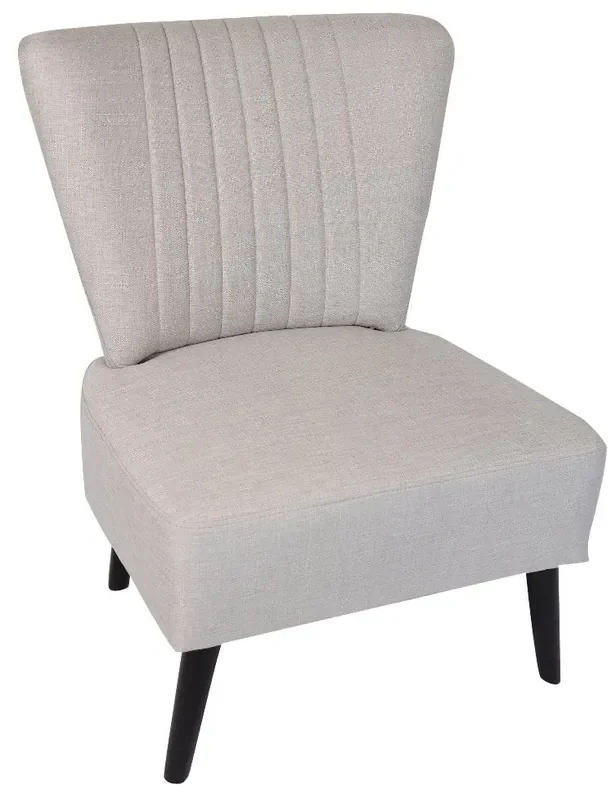 Gepolsterter Sessel aus cremefarbenem Stoff Motti Felix