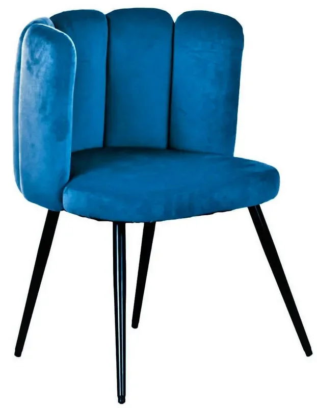 Gepolsterter Stuhl 57x51x77 cm in Teal Velvet