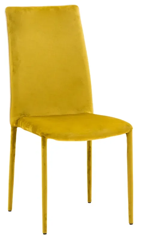 Gepolsterter Stuhl 58x44x97 cm in Samtstoff Dedis Plus in Gelb