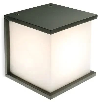 Graue Wandleuchte für die Linie Dodo Livos im Außenbereich