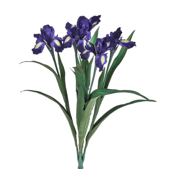 Iris Artificiale Composto da 5 Fiori Altezza 68 cm Viola