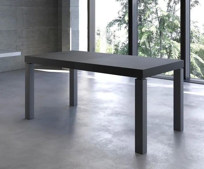 Jafet Iron – Tavolo allungabile industrial gambe in metallo piano in legno – vari modelli