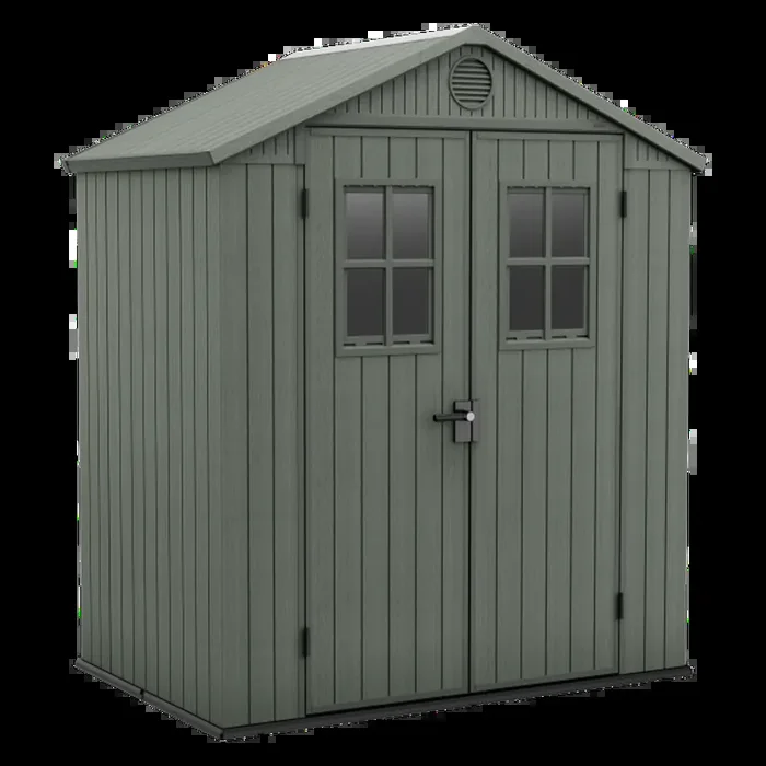 Keter Darwin verde – Casetta da giardino – Con finestre frontali – 190x122x221 cm