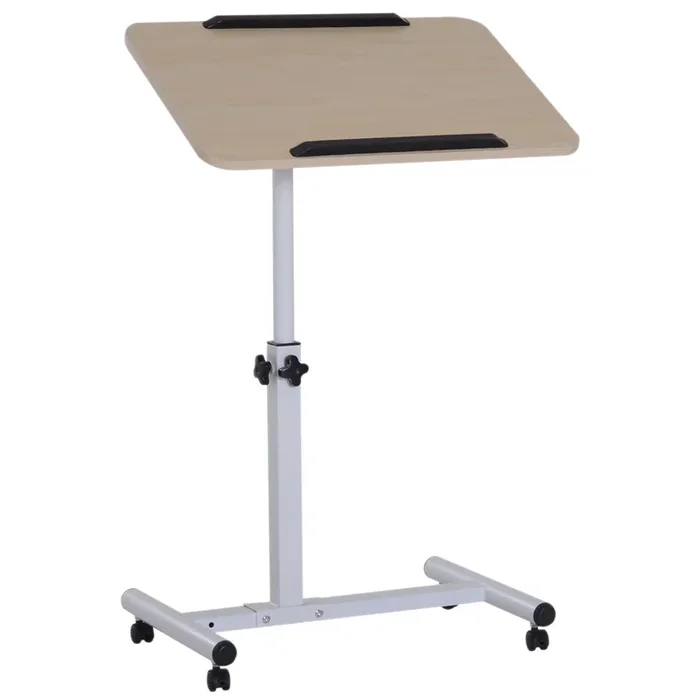 Kippbarer Arbeitstisch aus Holz und Metall 60x40x64-90 cm