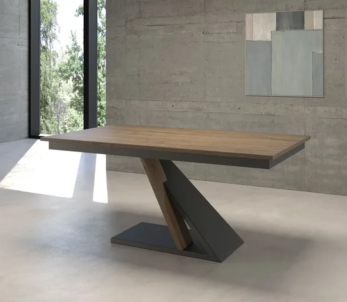 Kormac – Tavolo design allungabile da salotto in metallo e legno – vari modelli