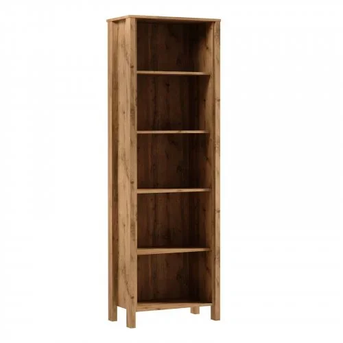 Libreria moderna 66x200h cm 5 ripiani rovere Leave