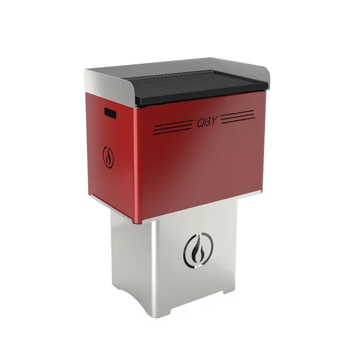 Linea VZ QBY rosso – Barbecue pirolitico a pellet trasportabile