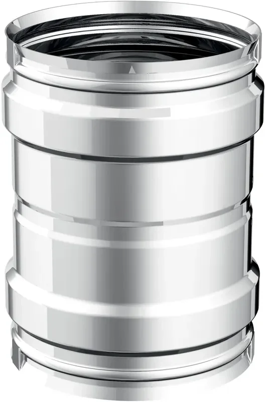 Manicotto femm./femm. diam. 100 acciaio inox sp.0,5 mm