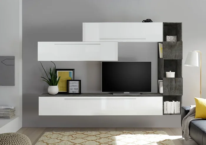 Mason – Parete componibile pensili sospesi per soggiorno design moderno – vari colori