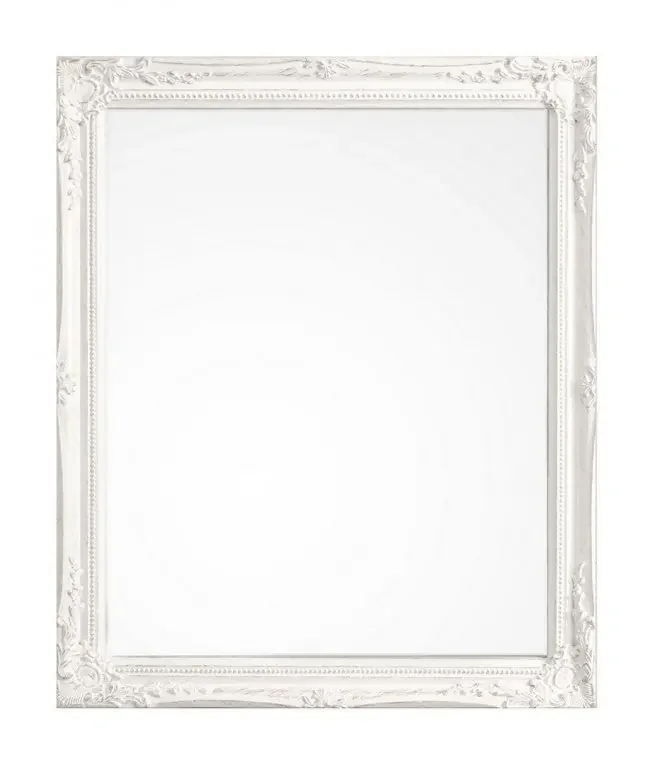 Miro Spiegel mit weißen Kissen 36×46 in Holz