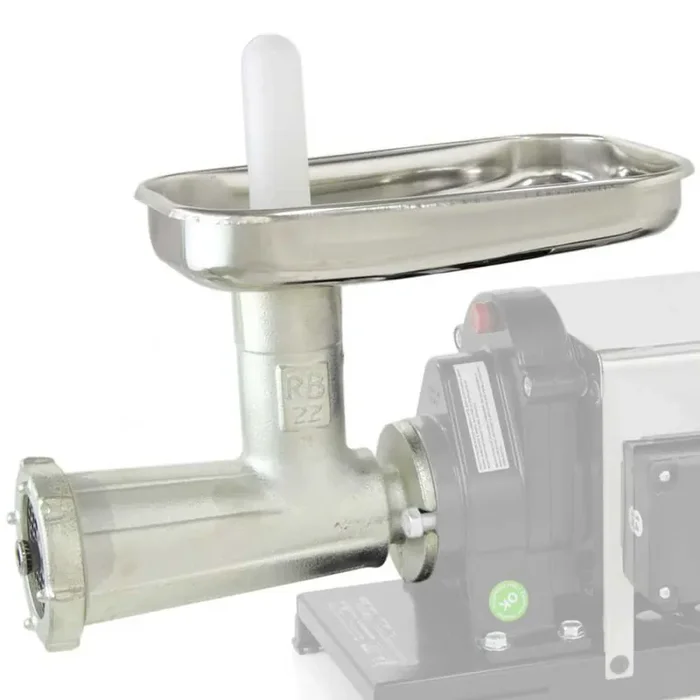 OUTLET – DIFETTI ESTETICI – Accessorio tritacarne N.22 Reber con piatto INOX