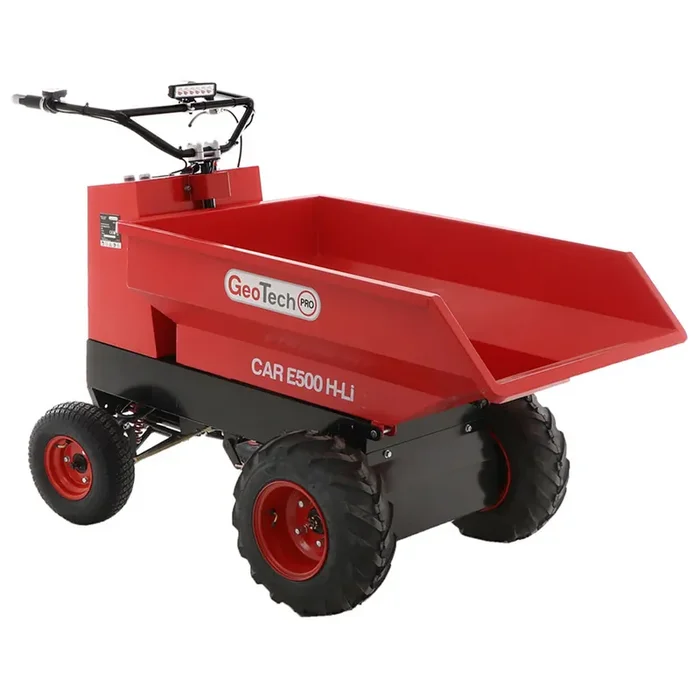 OUTLET – SENZA IMBALLO ORIGINALE – GeoTech-Pro Mini Dumper Car E500 H-Li – Motocarriola a batteria 48V 15Ah
