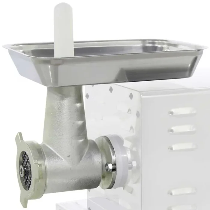 OUTLET-PICCOLI DIFETTI ESTETICI-Accessorio tritacarne N.22 CORTO Reber con piatto INOX