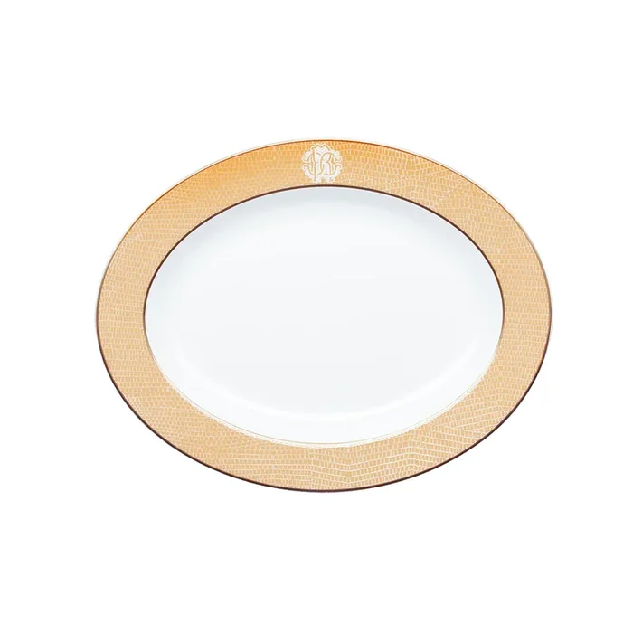 Piatto Ovale Lizzard Gold – Roberto Cavalli