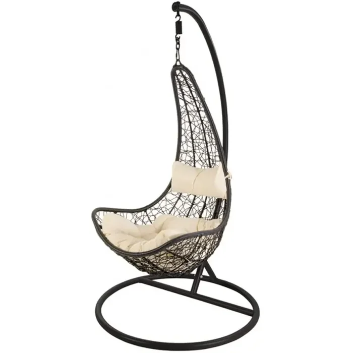 Poltrona pensile nera con cuscino Verdelook